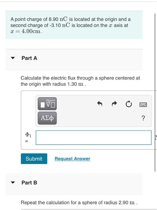 Solved A point charge of 8.90nC is located at the origin and | Chegg.com