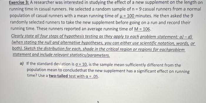 Solved c) If the population standard deviation is o = 12, is | Chegg.com