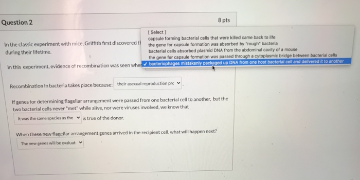 Solved Question 2 8 pts In the classic experiment with mice, | Chegg.com