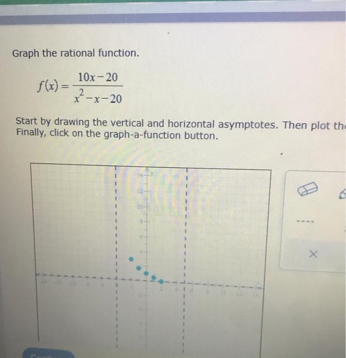 Solved Graph The Rational Function F X X2−x−2010x−20 Start