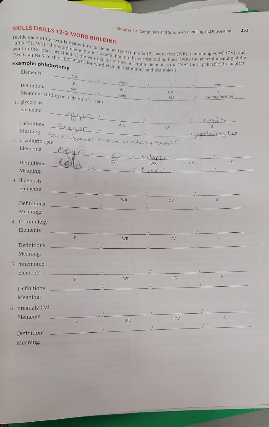 Solved SKILLS DRILLS 122 WORD BUILDING Chapter 12