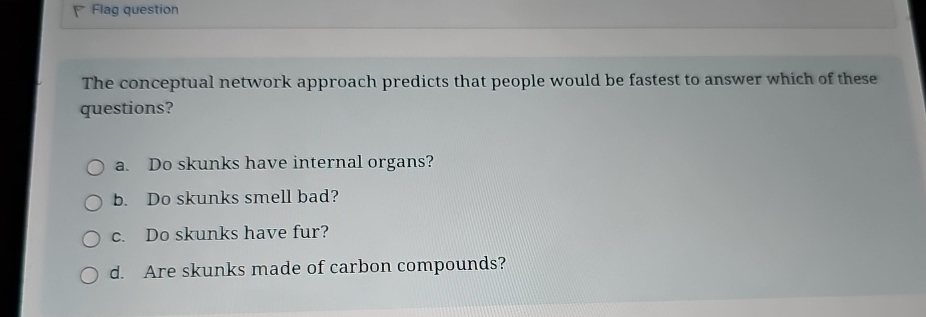 Solved The conceptual network approach predicts that people | Chegg.com