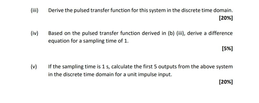 Solved (b) The Open Loop Transfer Function G(s) Of A System | Chegg.com