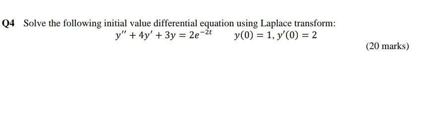 Solved 24 Solve the following initial value differential | Chegg.com