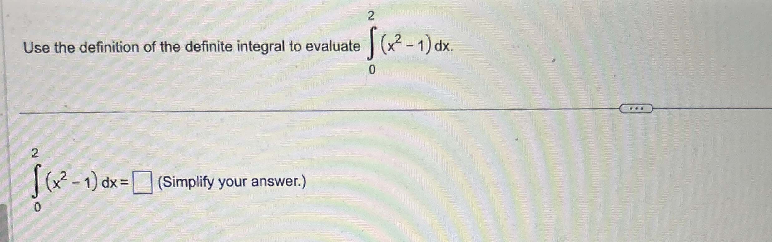 Solved Use the definition of the definite integral to | Chegg.com