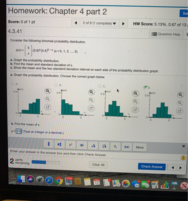 Solved Homework: Chapter 4 part 2 Save Score: 0 of 1 pt 1 of | Chegg.com
