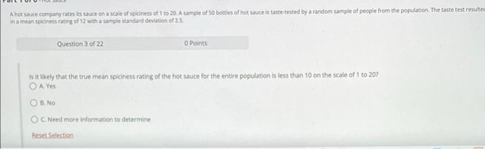 Solved A hot sauce company rates its sauce on a scale of | Chegg.com