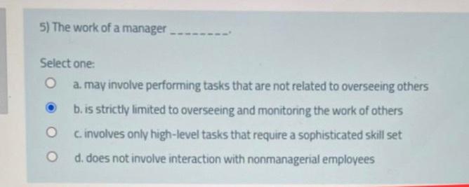 Solved 18 14) To identify a problem, a manager out of | Chegg.com