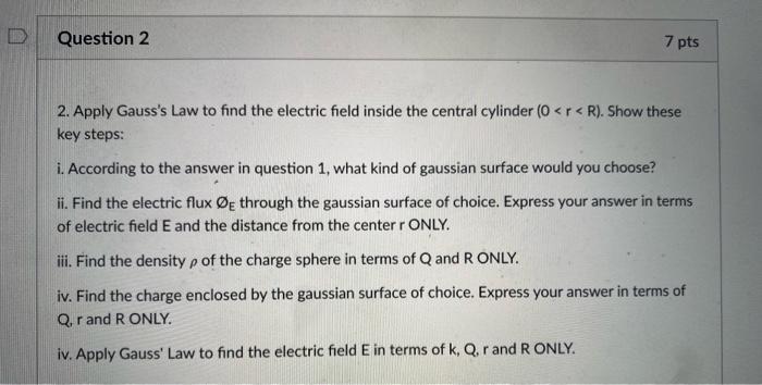 Solved Consider A Uniformly Charged Sphere Of Charge - 3Q | Chegg.com