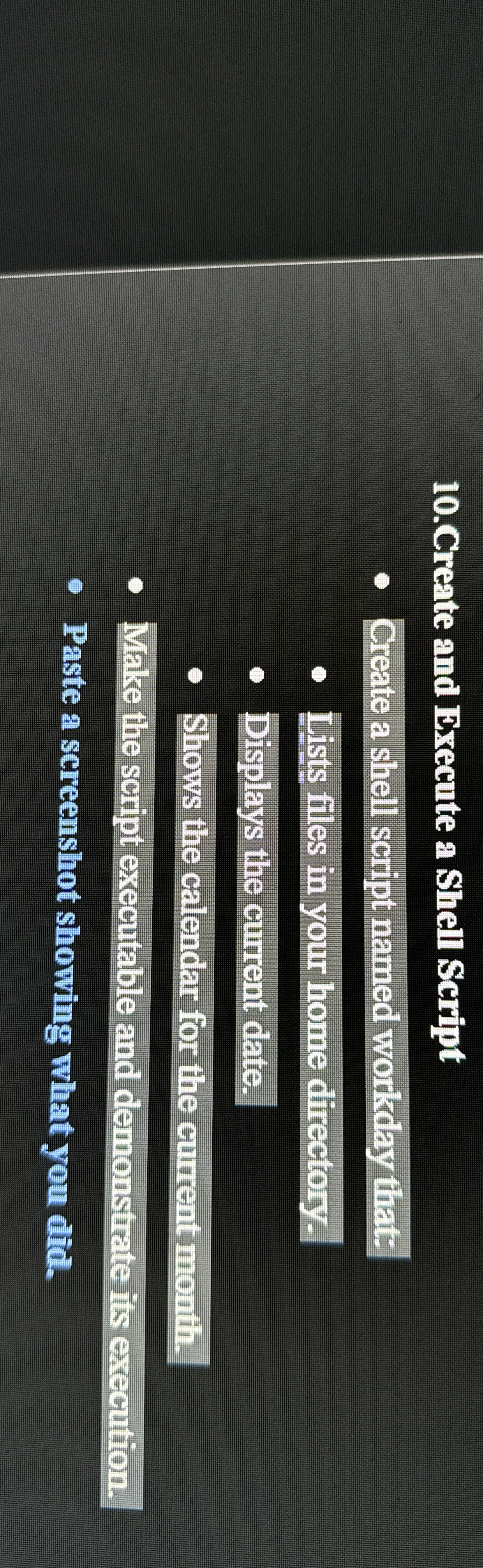Solved Create and Execute a Shell ScriptCreate a shell | Chegg.com
