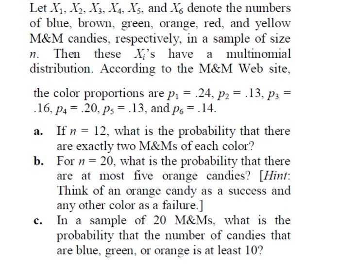 Solved Let X1 X2 X3 X4 Xs And X6 Denote The Numbers Of