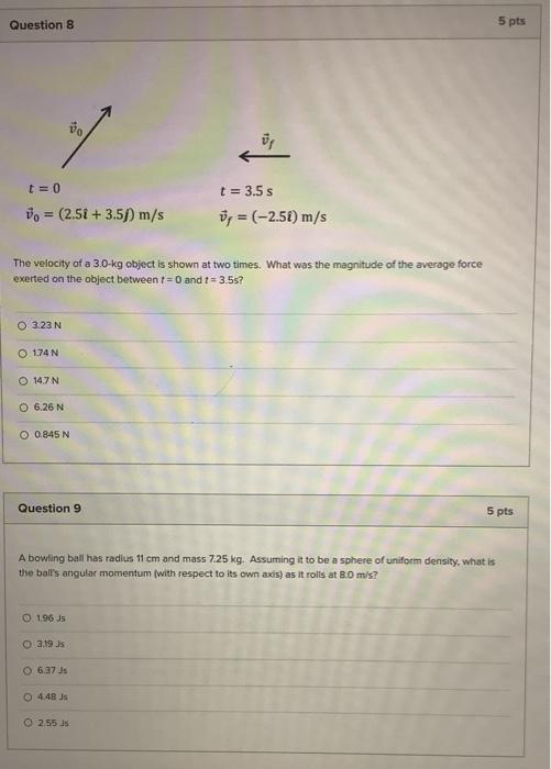 Solved Question 8 5 Pts 00 O T 0 3 2 51 3 5 M S T Chegg Com