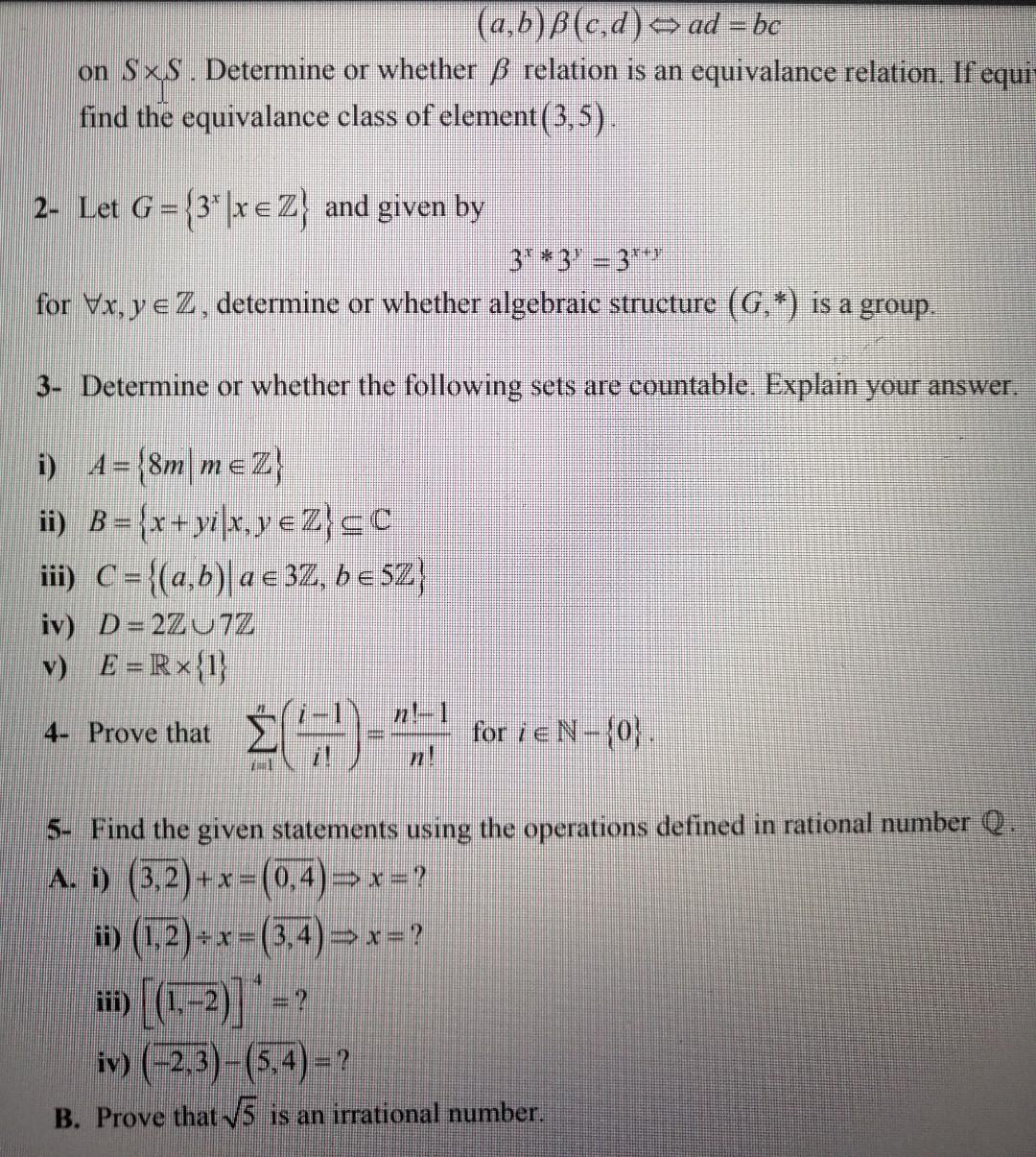 Solved 1 A Let A And B Be Any Two Sets Show The Chegg Com