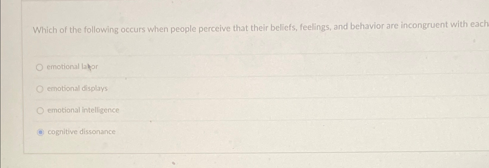 Solved Which Of The Following Occurs When People Perceive | Chegg.com