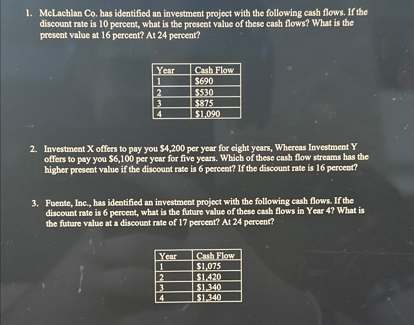 Solved McLachlan C0. ﻿has identified an investment project