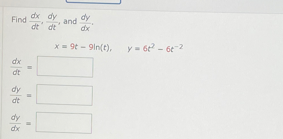 Solved Find Dxdtdydt ﻿and 9928