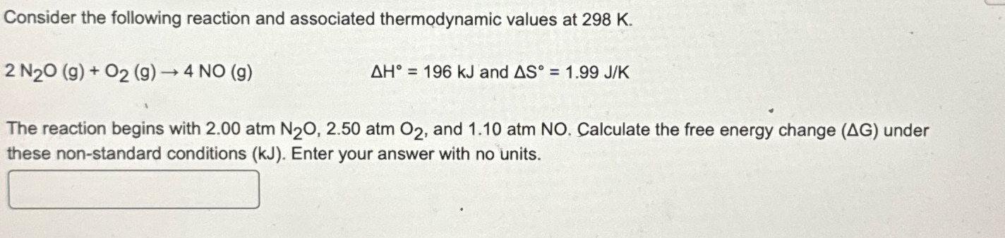 Solved Consider the following reaction and associated | Chegg.com