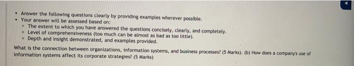 Solved • Answer the following questions clearly by providing | Chegg.com