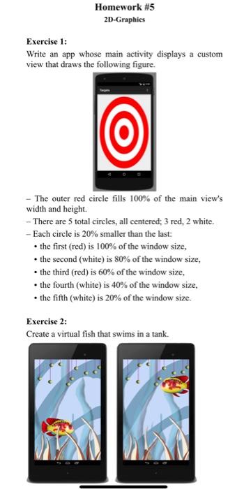 Solved Homework #5 2D-Graphics Exercise 1: Write an app | Chegg.com