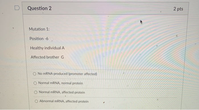 Solved > Question 4 2 pts Mutation 3: Position + 1535 | Chegg.com