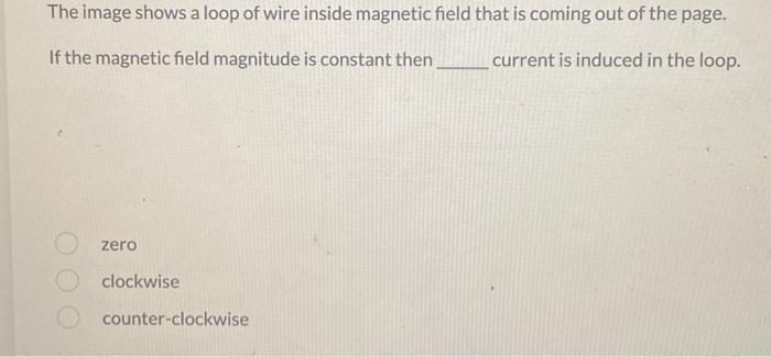 Solved The image shows a loop of wire inside magnetic field | Chegg.com
