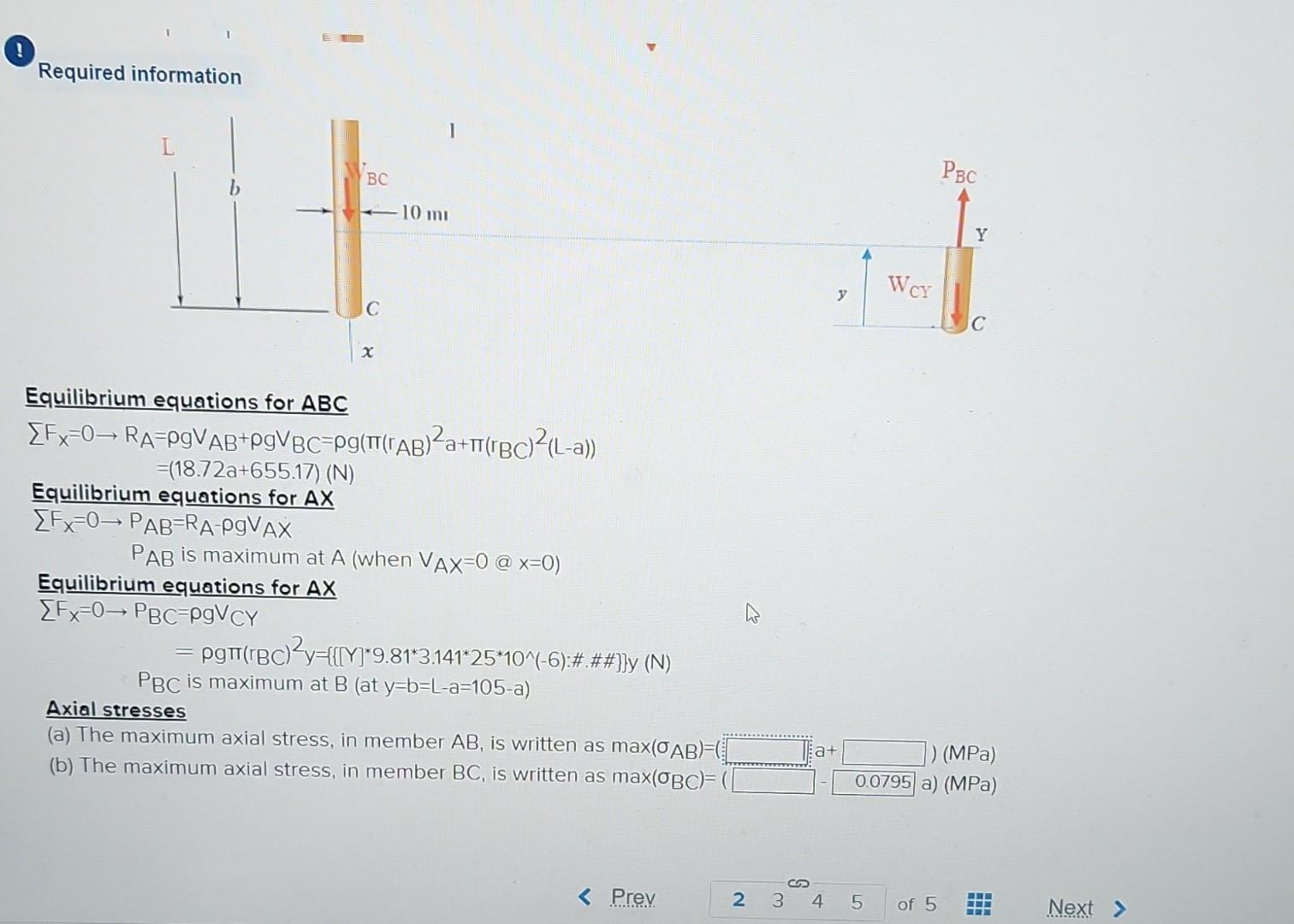 Required information Two brass rods AB and BC, each