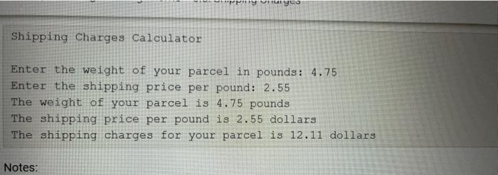 Solved 3.3 Shipping Charges Write a program that calculates | Chegg.com