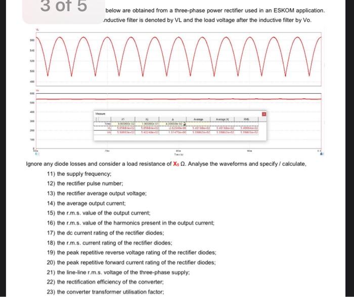 Solved 3 of 5 below are obtained from a three-phase power | Chegg.com