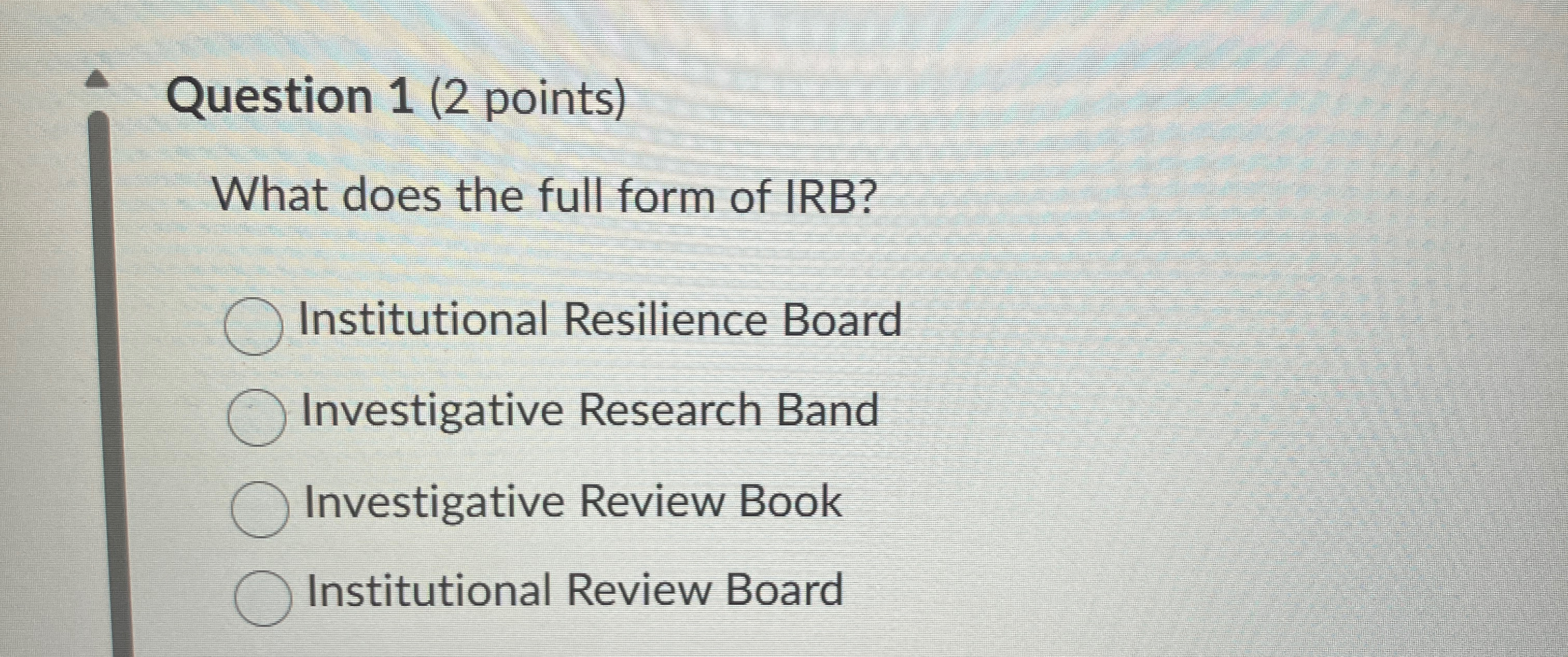 Solved Question 1 (2 ﻿points)What does the full form of | Chegg.com