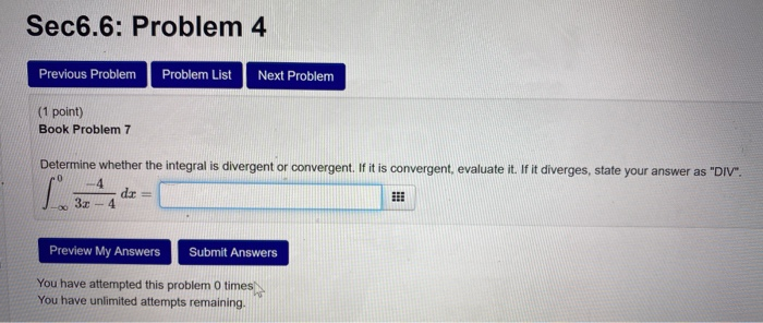 Solved Sec6.6: Problem 4 Previous Problem Problem List Next | Chegg.com