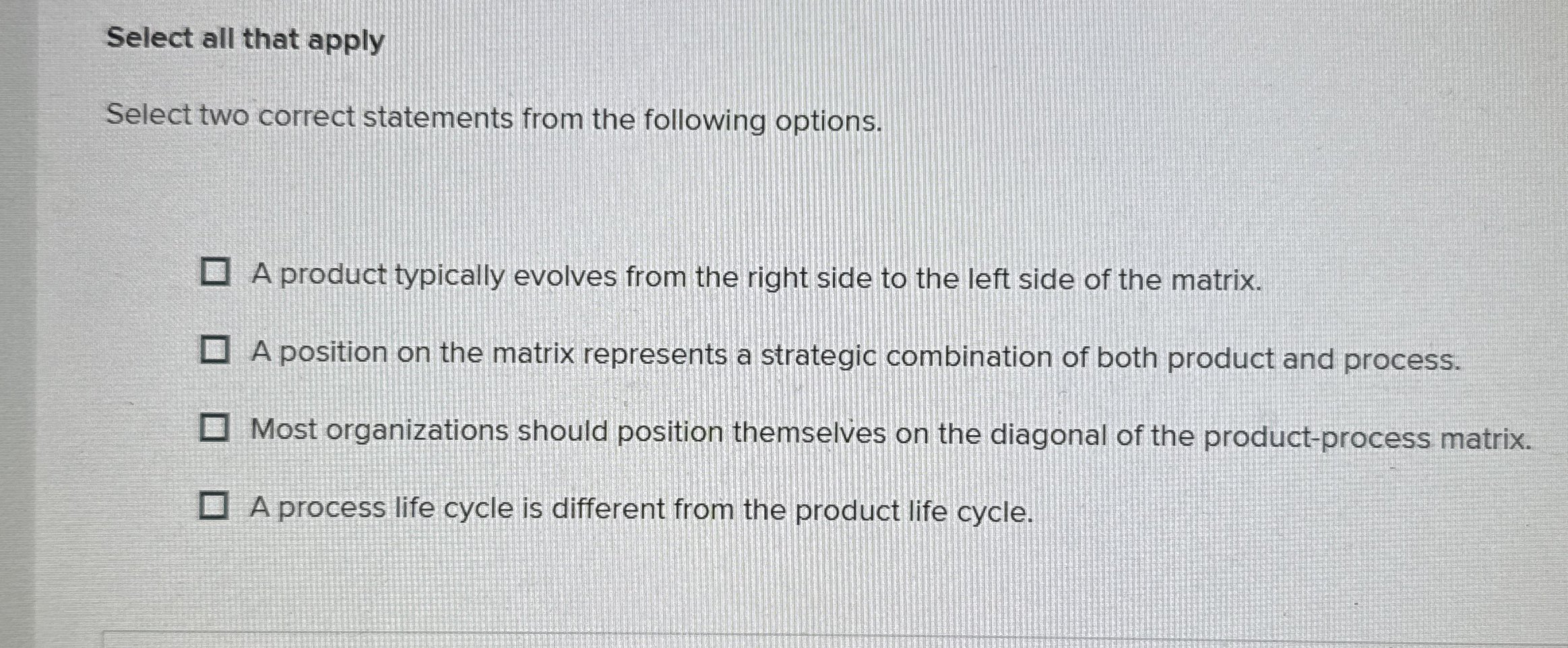 Solved Select all that applySelect two correct statements
