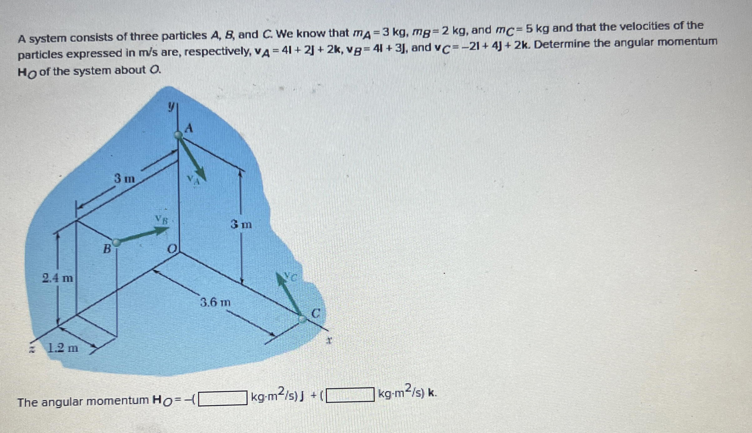 Solved A system consists of three particles A,B, ﻿and C. ﻿We | Chegg.com