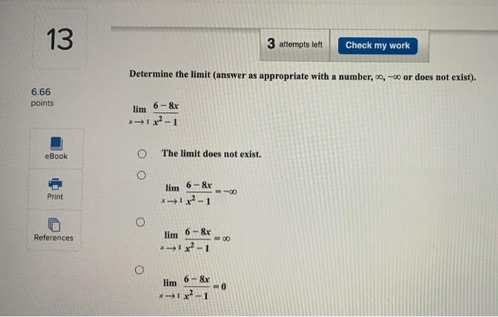 Solved 11 3 attempts left Check my work Determine the | Chegg.com