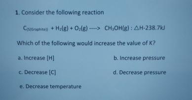 Solved Consider the following reactionC(s)craφteWhich of the | Chegg.com