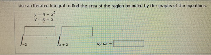 Solved Use An Iterated Integral To Find The Area Of The | Chegg.com