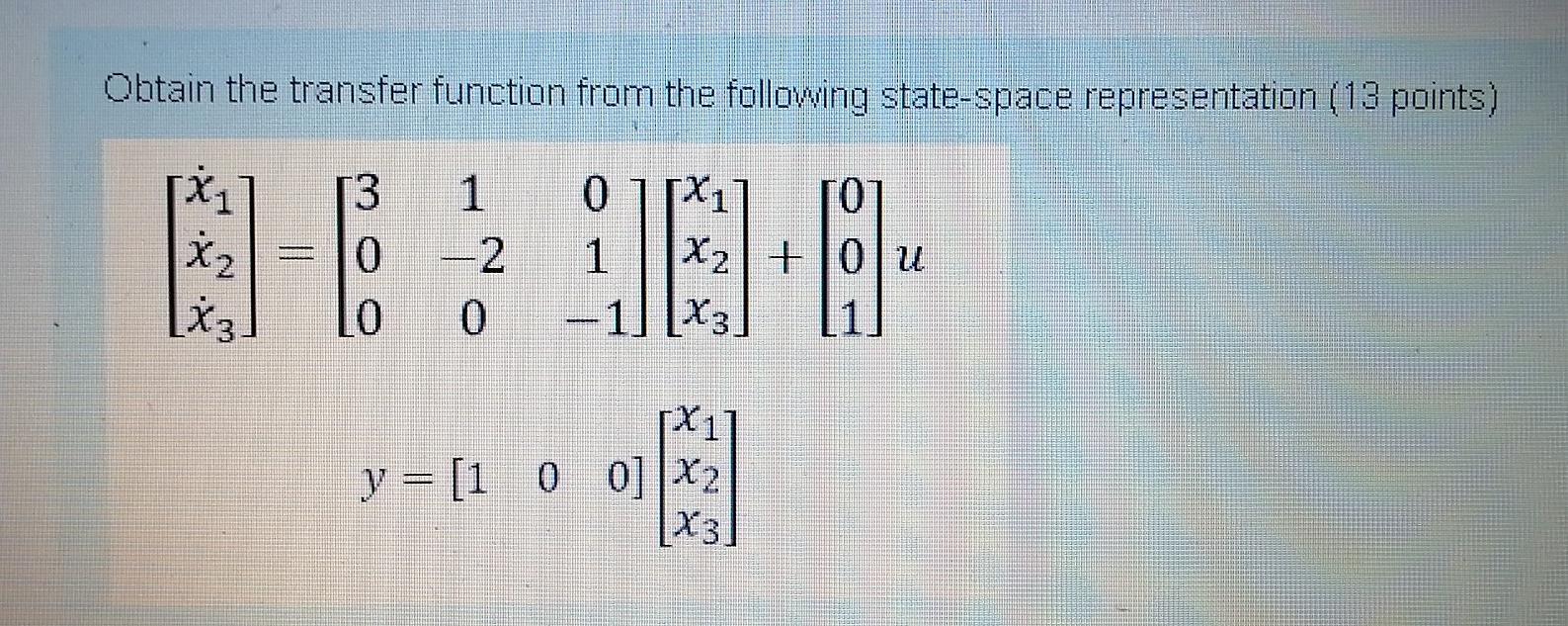 Solved Obtain the transfer function from the following | Chegg.com