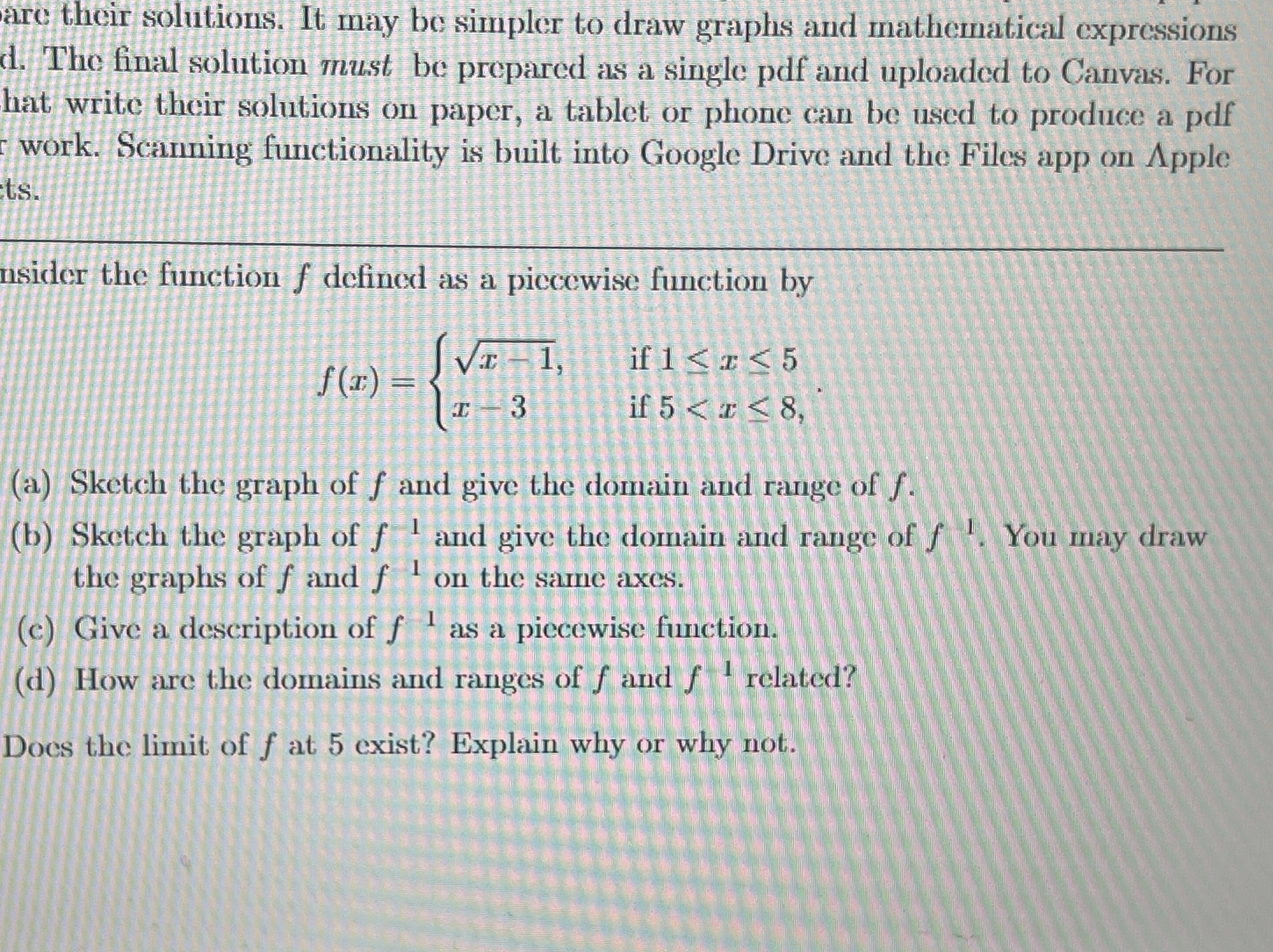 Solved are their solutions. It may be simpler to draw graphs | Chegg.com
