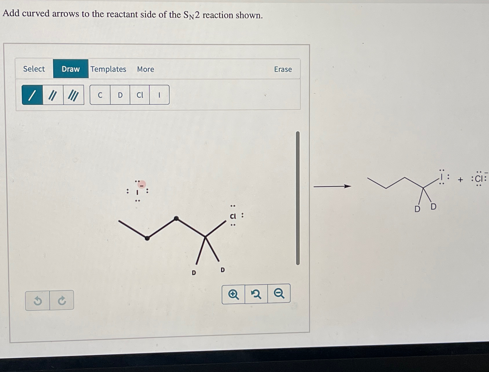 Solved Add Curved Arrows To The Reactant Side Of The Sn Chegg Com