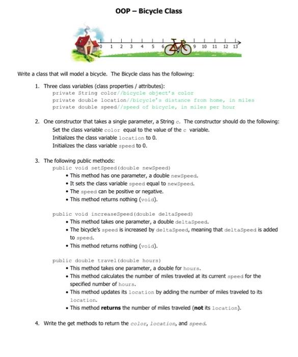 Solved OOP - Bicycle Class ULULL 9 10 11 12 13 5 Write a | Chegg.com