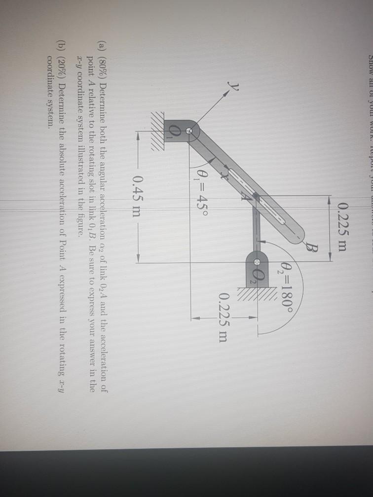 Solved 6. The pin A of link 02A is confined to move in the | Chegg.com