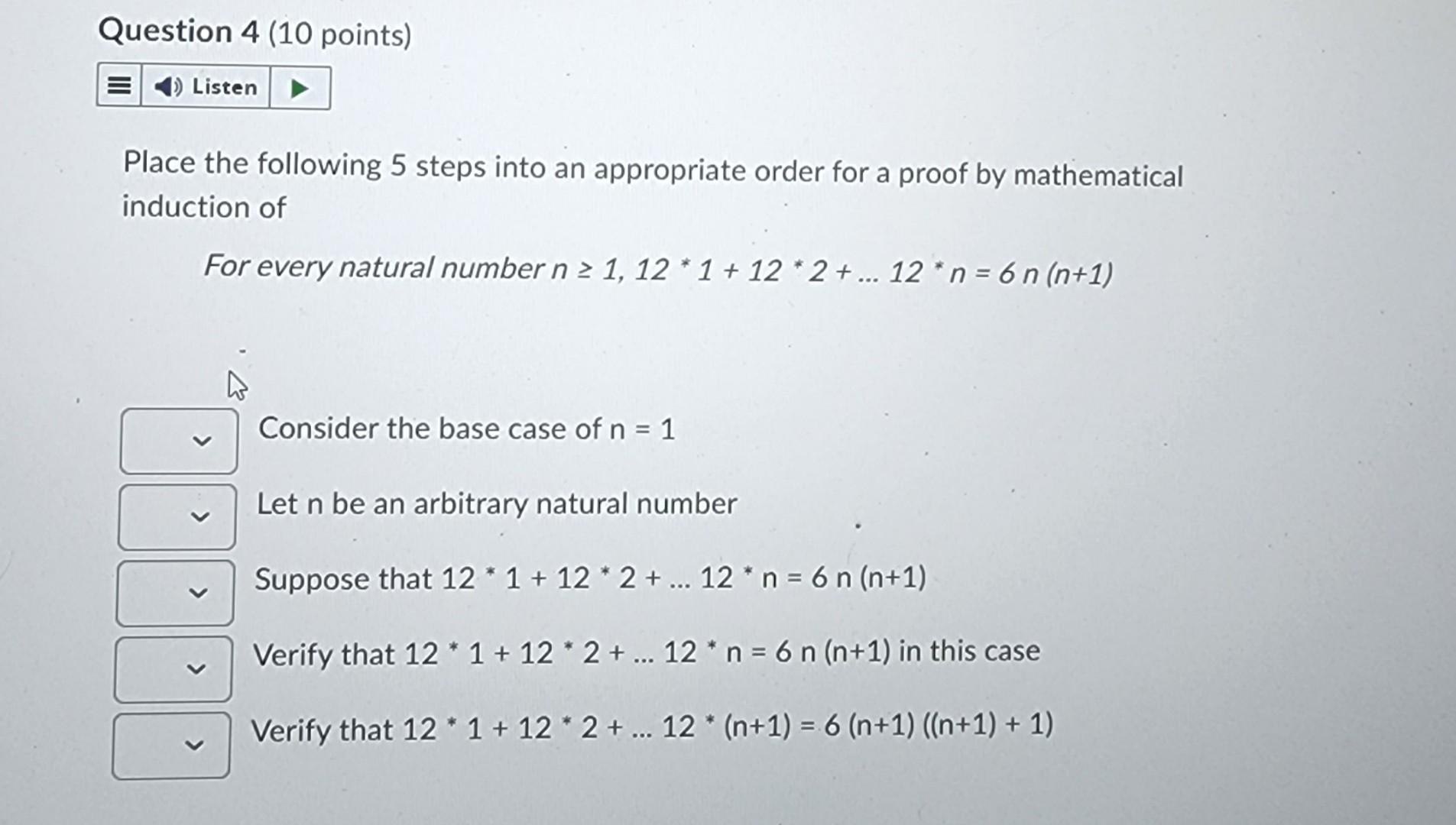 Proof by mathematical induction adapted from the textbook.[5]