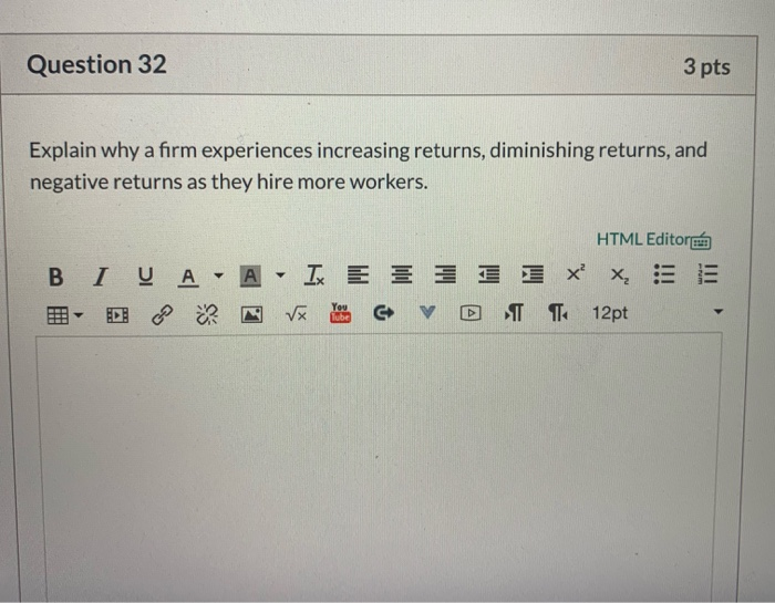 Solved uiz Instructions Question 31 3 pts If a firm can hire | Chegg.com
