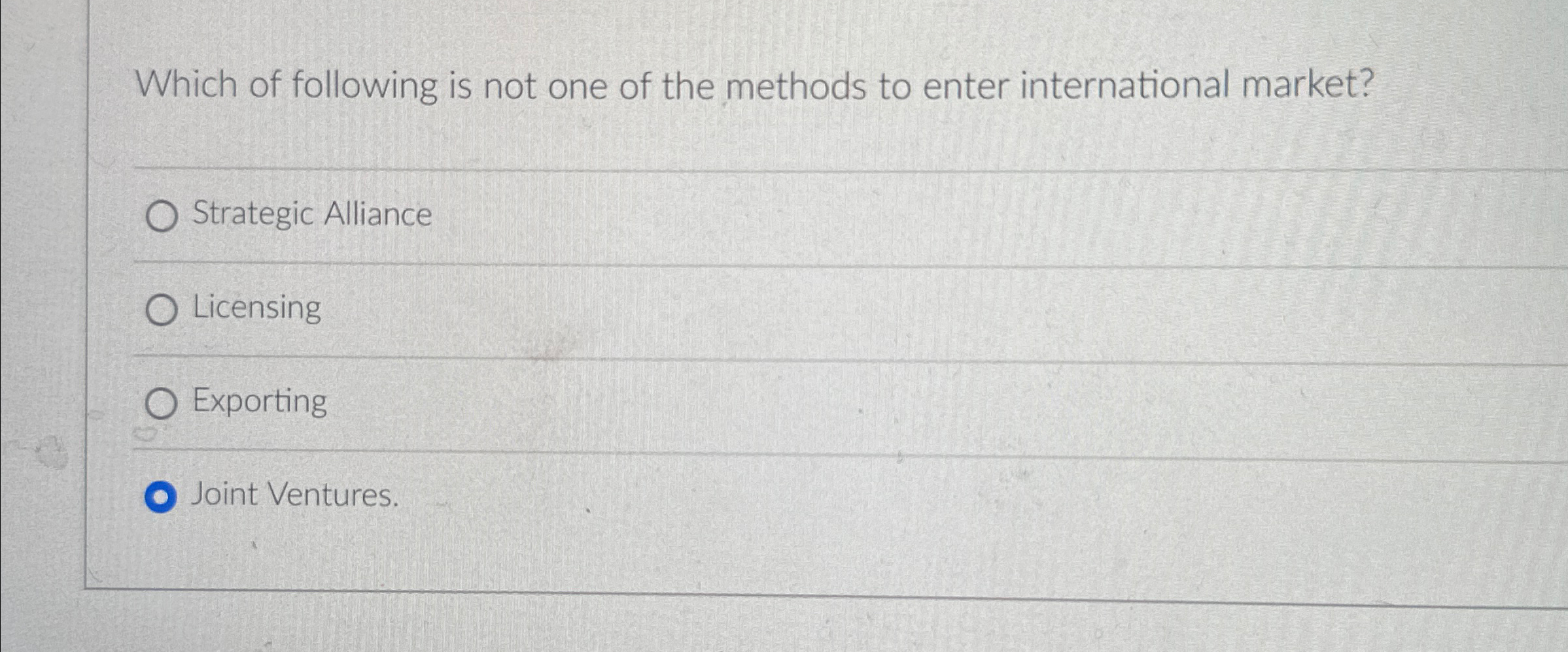 Solved Which of following is not one of the methods to enter | Chegg.com