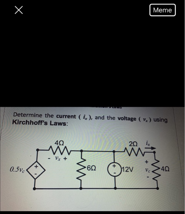 Solved H Meme Al Determine The Current 1x And The Volt Chegg Com