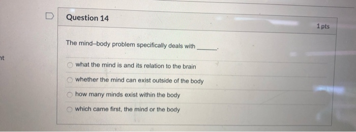 Solved D Question 11 1 pts Which of the following is a | Chegg.com