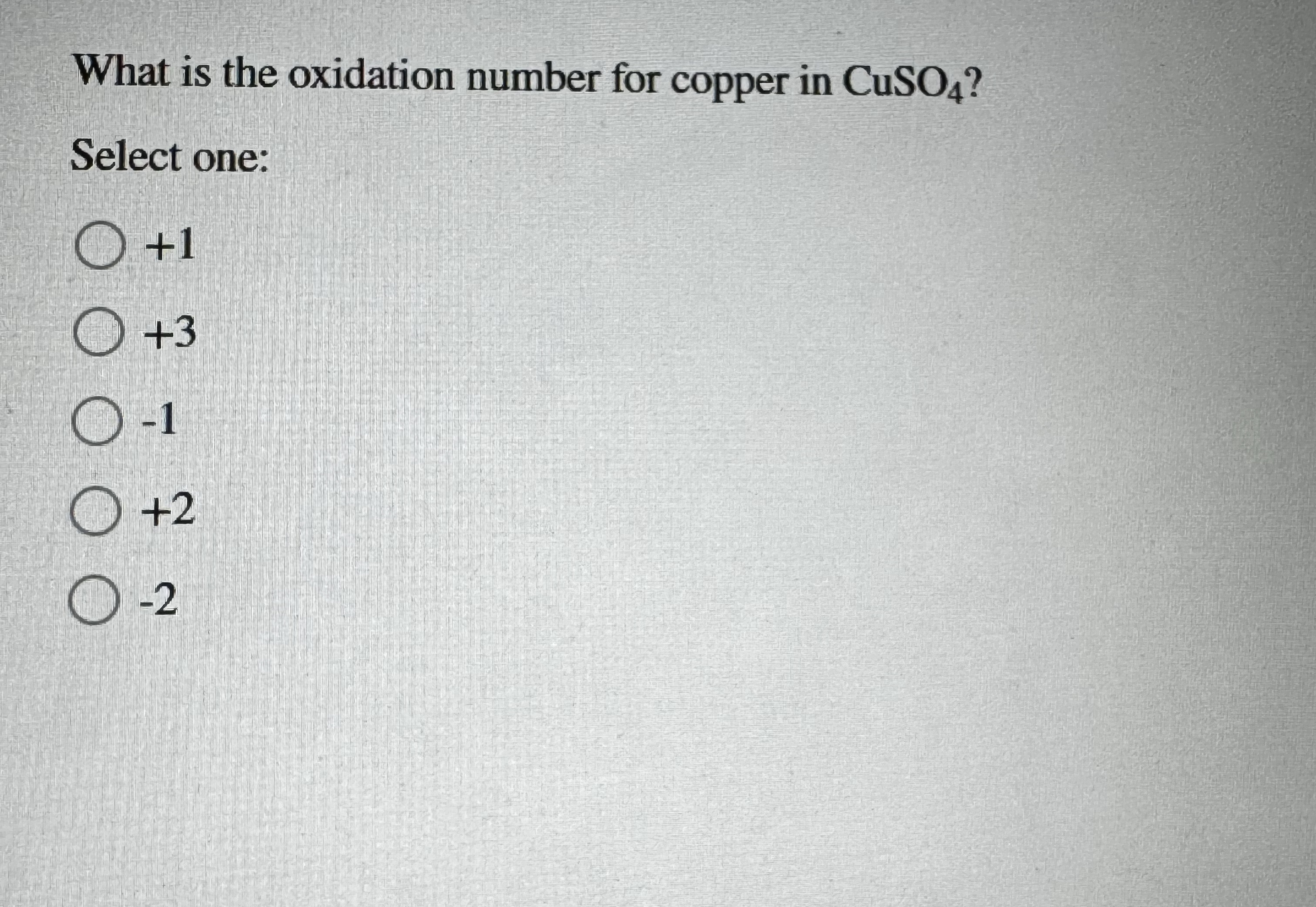 Solved What is the oxidation number for copper in | Chegg.com