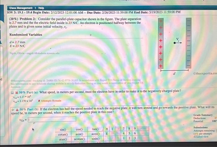 Solved (20\%) Problem 2: Consider The Parallel-plate | Chegg.com