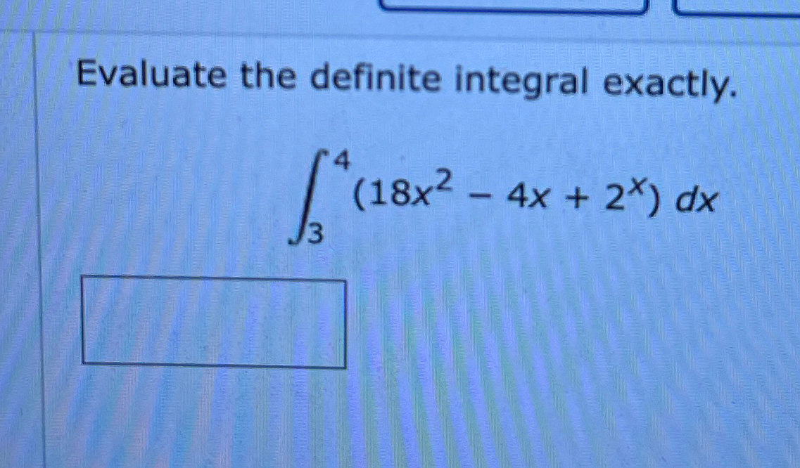 Solved Evaluate the definite integral | Chegg.com