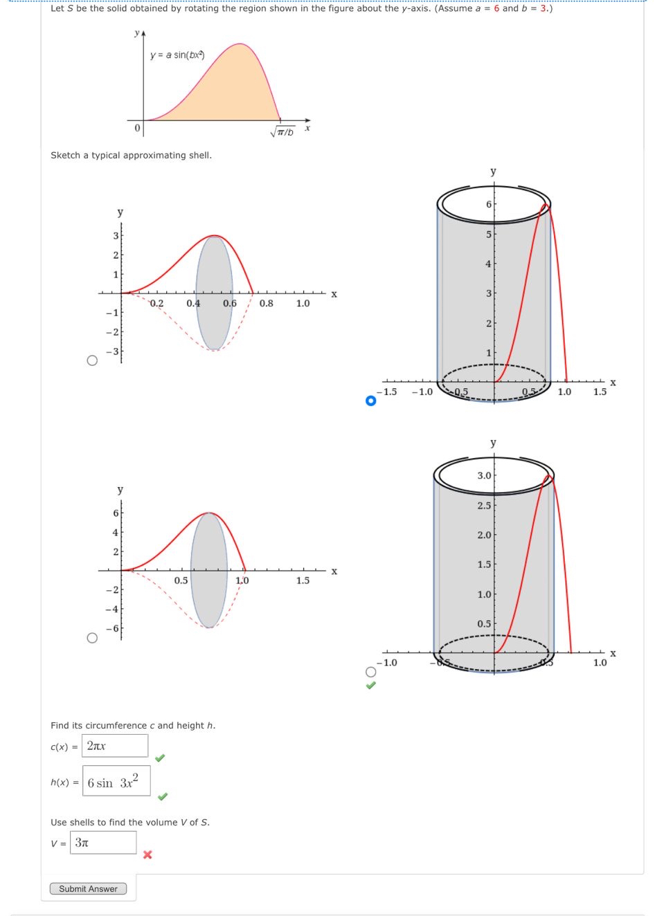 Solved Let S ﻿be the solid obtained by rotating the region | Chegg.com
