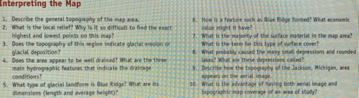 Solved Use the topographic map on page 569 (page 566 of old | Chegg.com